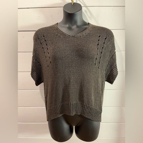 🤎VERO MODA – Open knit short-sleeve sweater – Size M - Picture 1 of 8